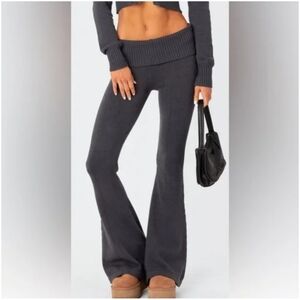Edikted Dark Gray Flare Pants